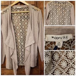 Beige  lace back open from Cardigan